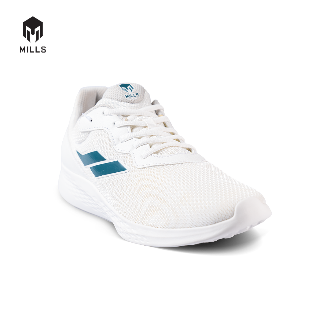 Mills Sepatu Lari Running Shoes Specter White / DK Green 9101407