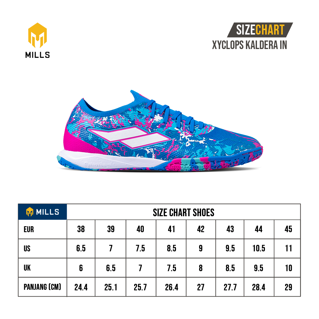 MILLS SEPATU FUTSAL XYCLOPS KALDERA IN BLUE/CYAN/MAGENTA 9400603