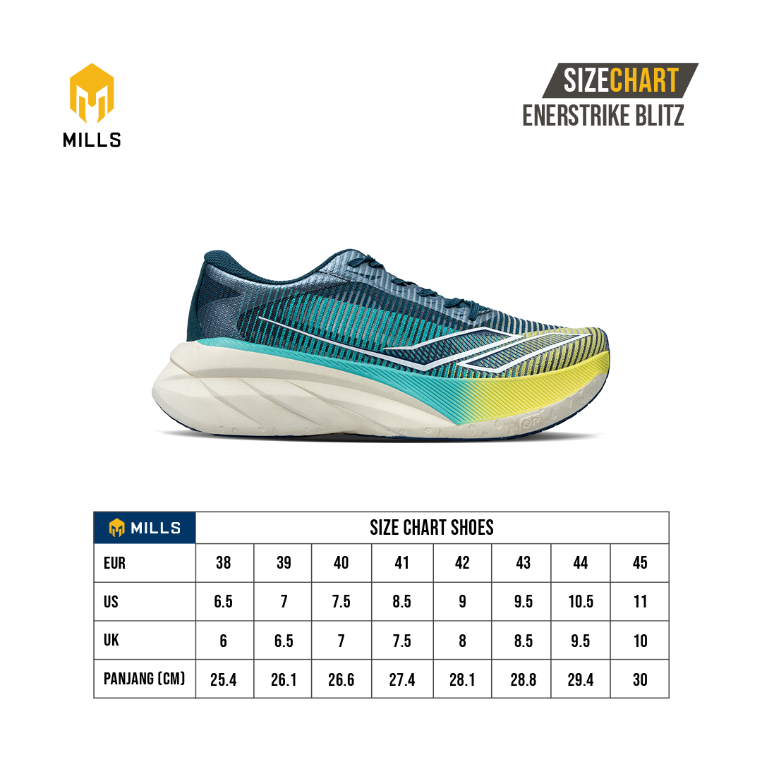 MILLS SEPATU LARI RUNNING SHOES ENERSTRIKE BLITZ  LT.BLUE/ORANGE/WHITE 9104103