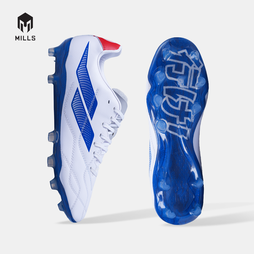 MILLS SEPATU SEPAKBOLA ENZO FG WHITE / SNORKLE BLUE / RED JAPAN 930WCJA