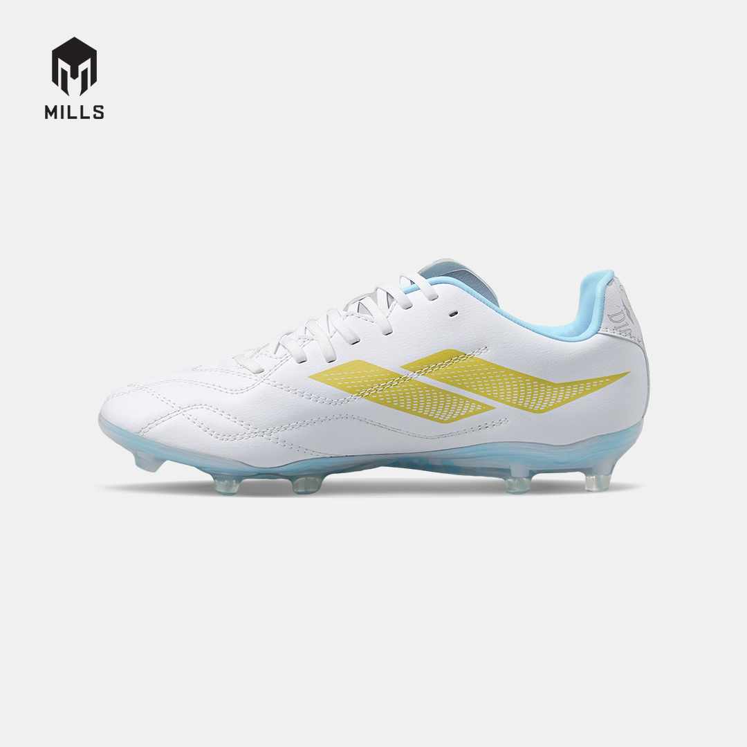MILLS SEPATU SEPAKBOLA ENZO FG WHITE / GOLD / AQUA BLUE ARGENTINA 930WCAR