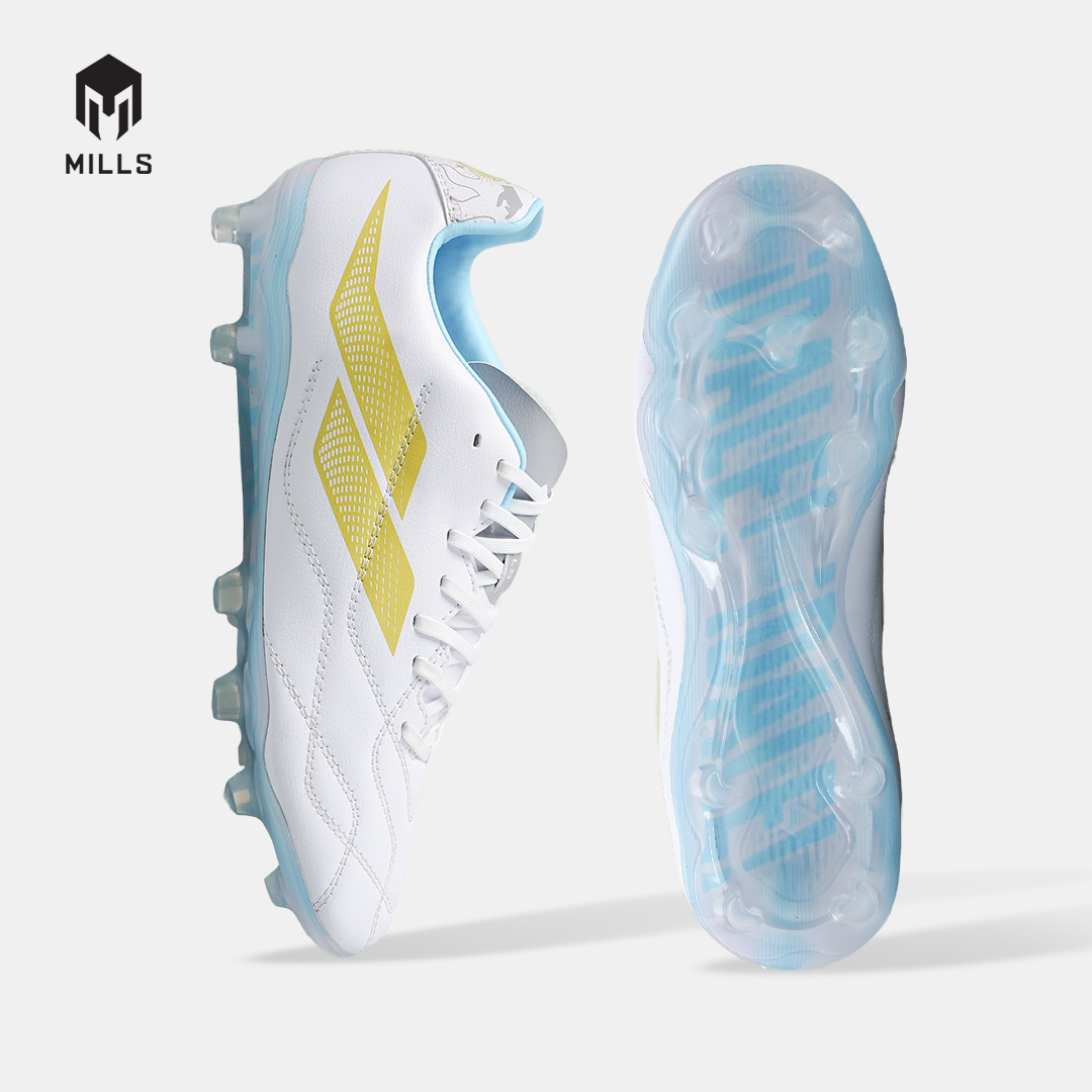 MILLS SEPATU SEPAKBOLA ENZO FG WHITE / GOLD / AQUA BLUE ARGENTINA 930WCAR