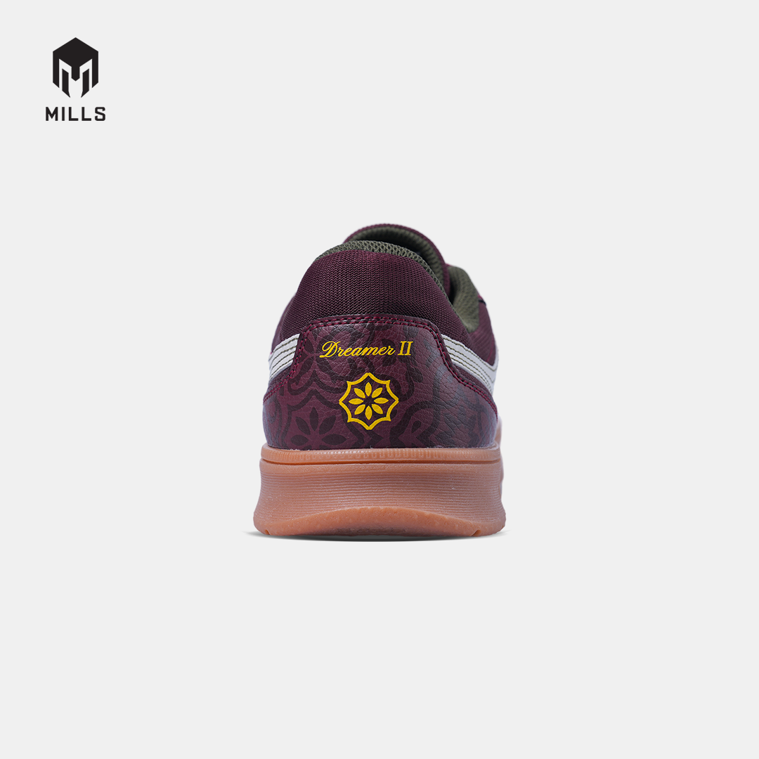 MILLS SEPATU LIFESTYLE ULTRAS DREAMER 2 BURGUNDY / OFF WHITE / GUM PORTUGAL 970WCPO
