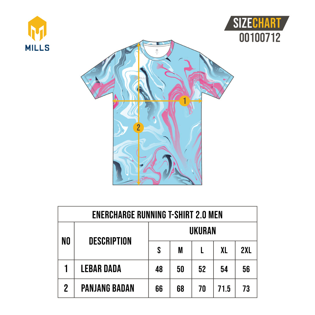 MILLS BAJU OLAHRAGA RUNNING ENERMAX NERGETIC M3 T-SHIRT MEN 00100634