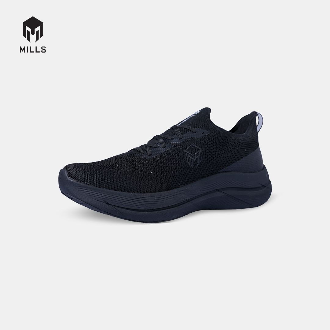 MILLS SEPATU LARI RUNNING SHOES TREXIMO ENERLITE M2 ALL.BLACK 9108705