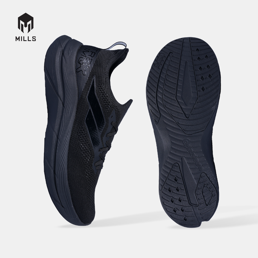 MILLS SEPATU LARI RUNNING SHOES TREXIMO ENERLITE M2 ALL.BLACK 9108705