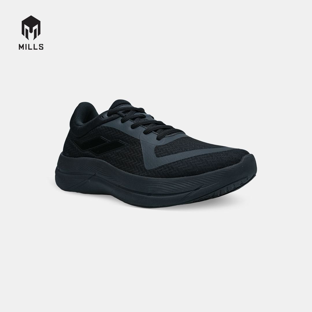 MILLS SEPATU LARI RUNNING SHOES TREXIMO WAVE ALL.BLACK 9108505