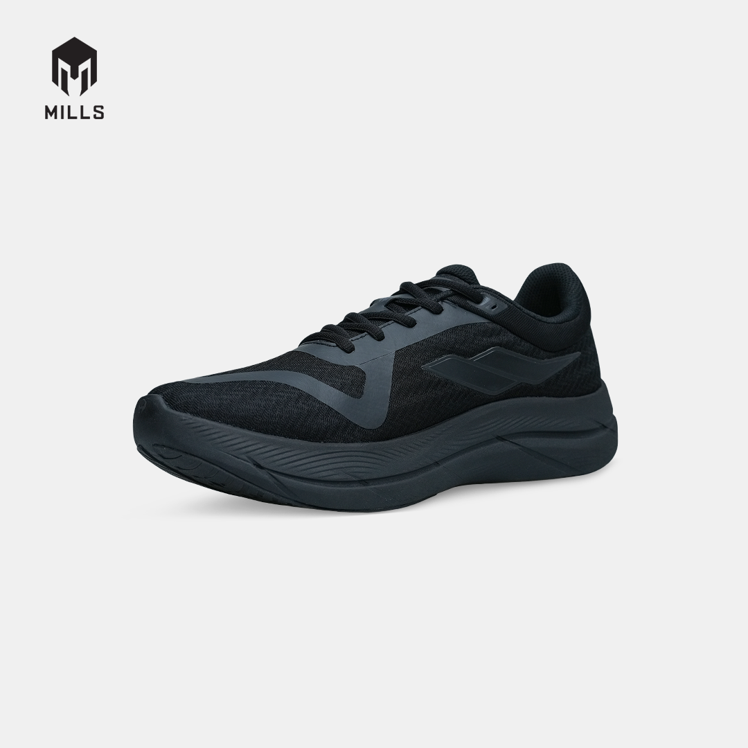 MILLS SEPATU LARI RUNNING SHOES TREXIMO WAVE ALL.BLACK 9108505