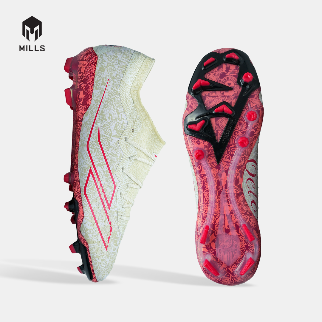 MILLS SEPATU SEPAKBOLA TRITON DEISLER 1.9 SW PRIME FG WHITE/FURY.RED/BLACK 9306405