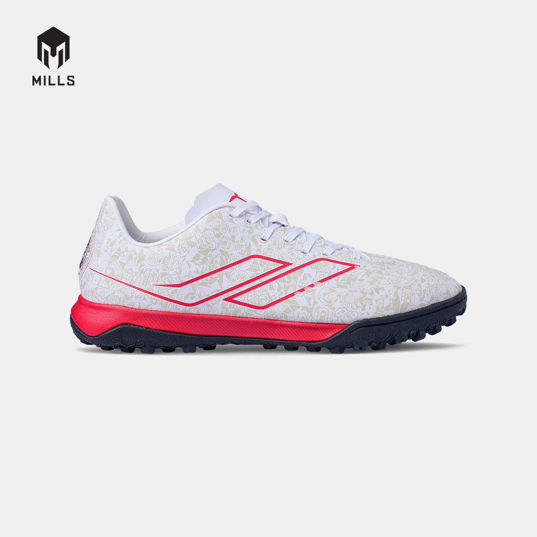 MILLS SEPATU MINI SOCCER TRITON DEISLER 1.9 SW MATCH TF WHITE/FURY.RED/BLACK 9505507
