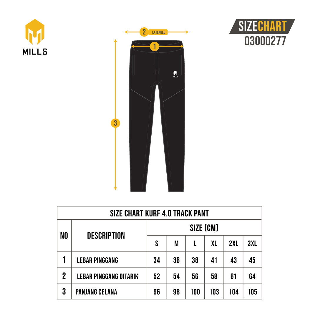 MILLS CELANA TRAINING KURF 4.0 TRACK PANT 03000277