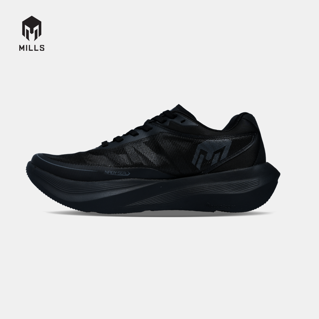 MILLS SEPATU LARI RUNNING SHOES TREXIMO RUSHER  ALL BLACK 9109304