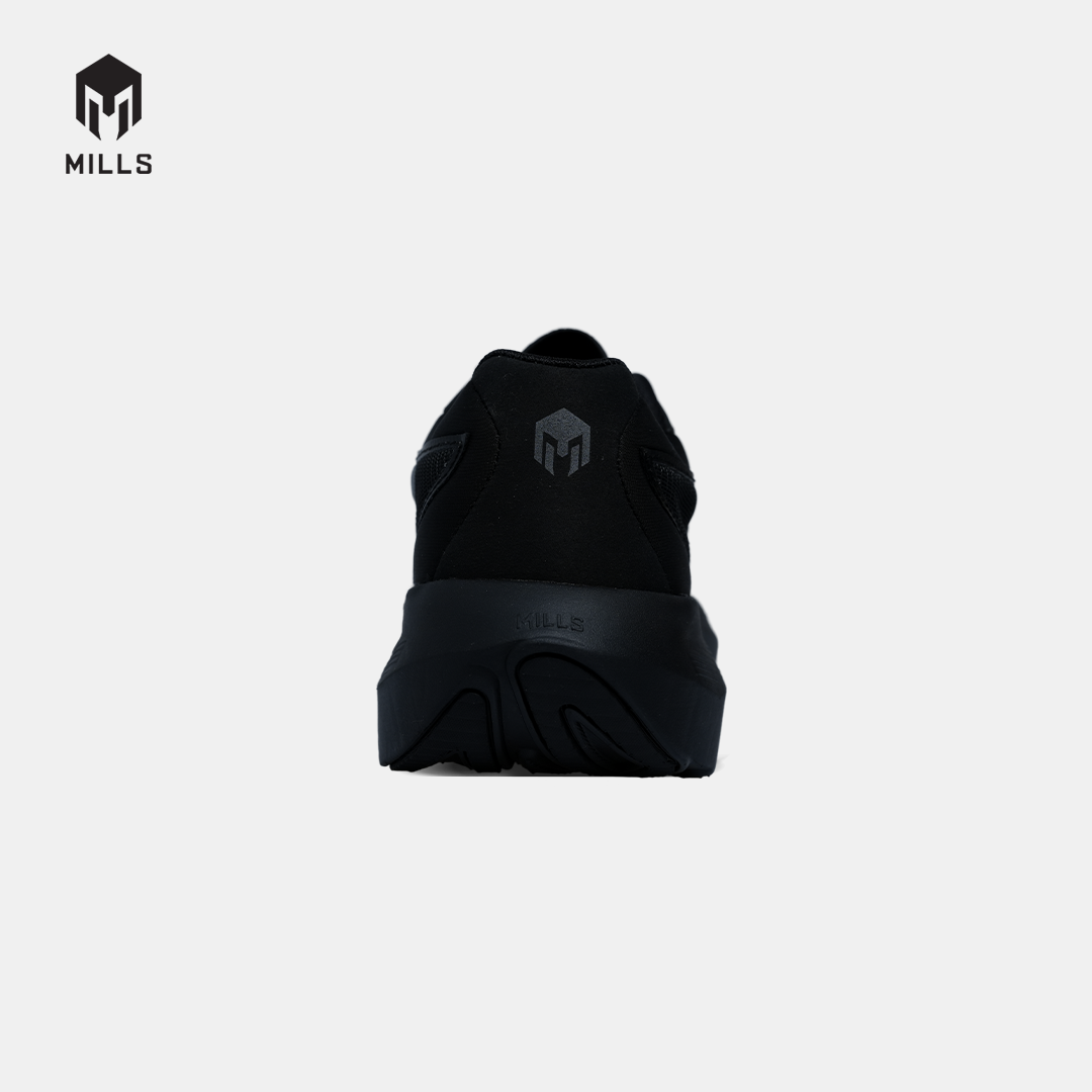 MILLS SEPATU LARI RUNNING SHOES TREXIMO RUSHER  ALL BLACK 9109304
