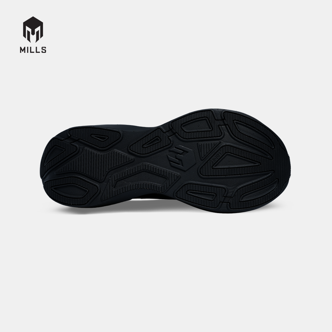 MILLS SEPATU LARI RUNNING SHOES TREXIMO RUSHER  ALL BLACK 9109304
