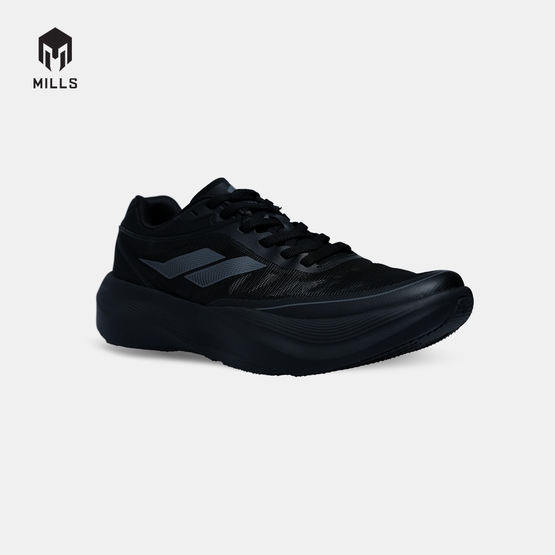 MILLS SEPATU LARI RUNNING SHOES TREXIMO RUSHER  ALL BLACK 9109304