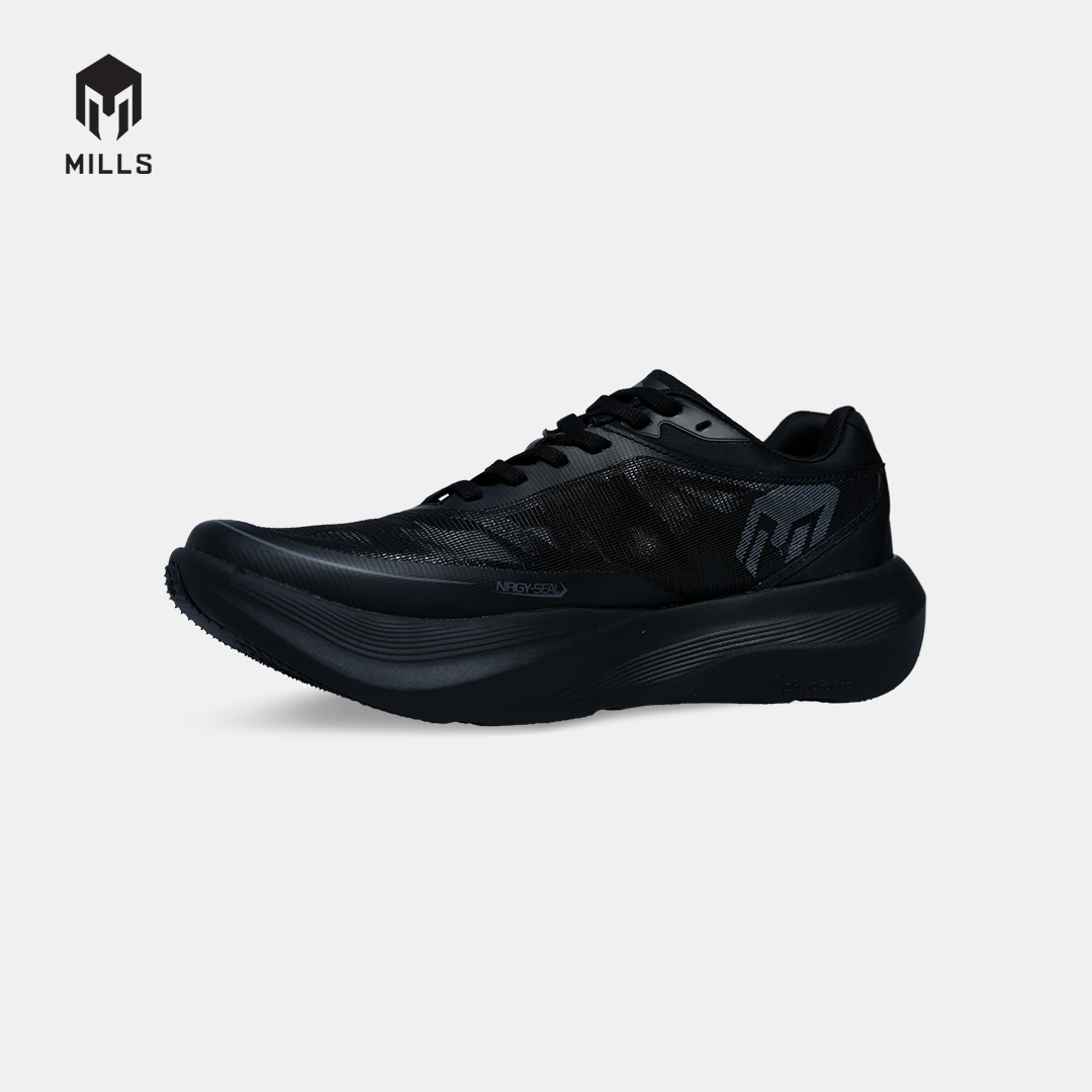 MILLS SEPATU LARI RUNNING SHOES TREXIMO RUSHER  ALL BLACK 9109304