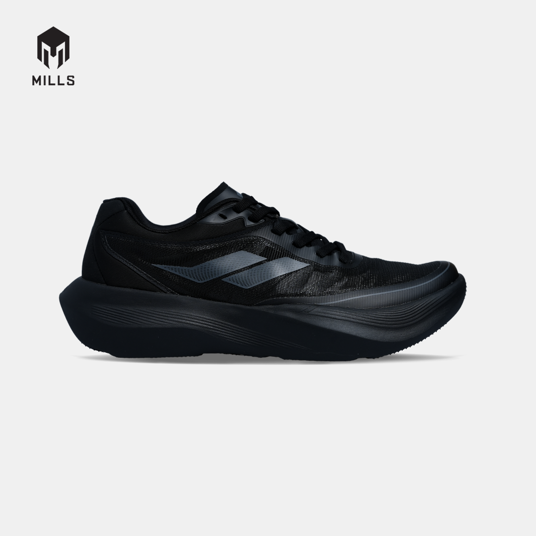 MILLS SEPATU LARI RUNNING SHOES TREXIMO RUSHER  ALL BLACK 9109304