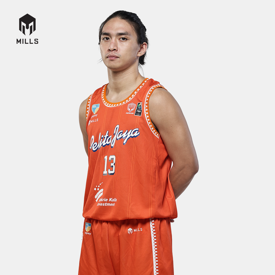 MILLS PELITA JAYA THIRD BASKETBALL JERSEY ORANGE 01100090