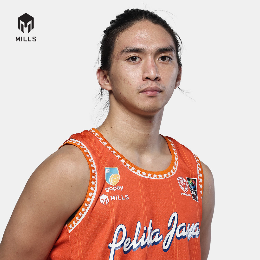 MILLS PELITA JAYA THIRD BASKETBALL JERSEY ORANGE 01100090