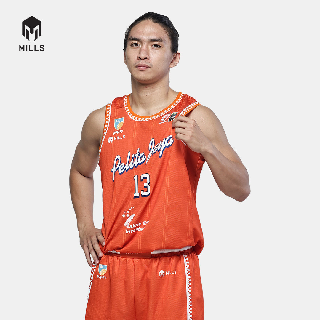 MILLS PELITA JAYA THIRD BASKETBALL JERSEY ORANGE 01100090