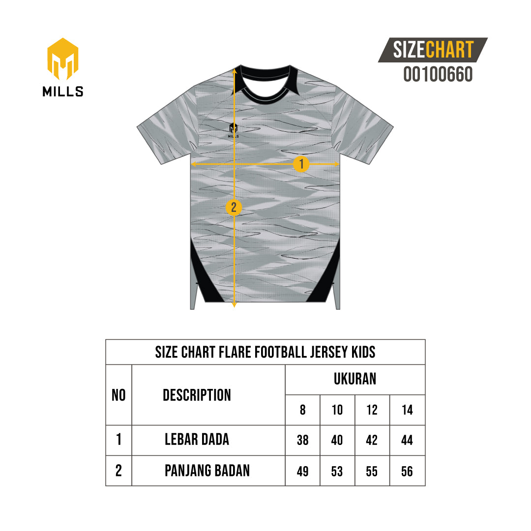MILLS BAJU OLAHRAGA SEPAKBOLA FUTSAL FLARE FOOTBALL JERSEY KIDS 00100660