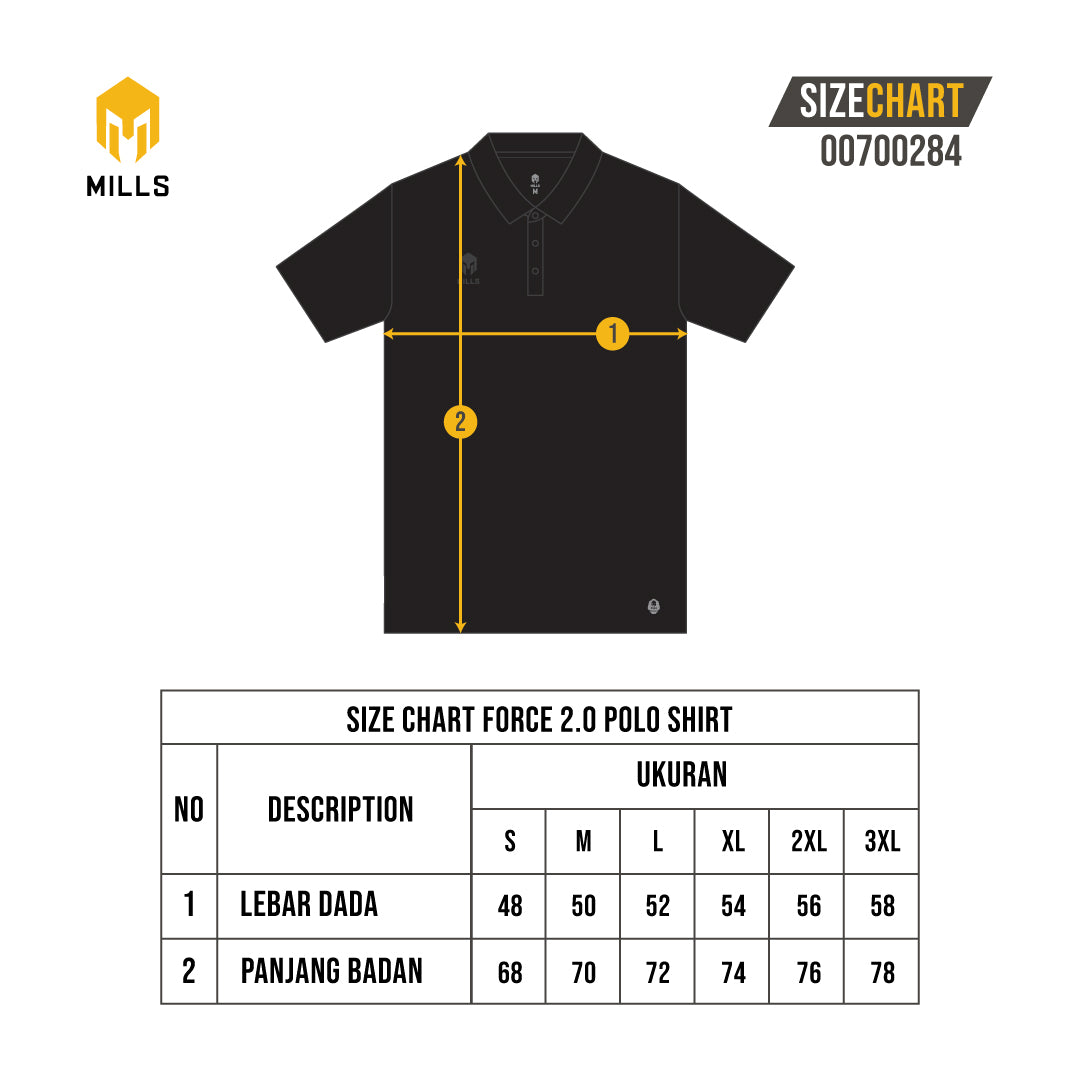 MILLS POLO SHIRT FORCE 2.0 POLO SHIRT SHORT SLEEVE 00700284