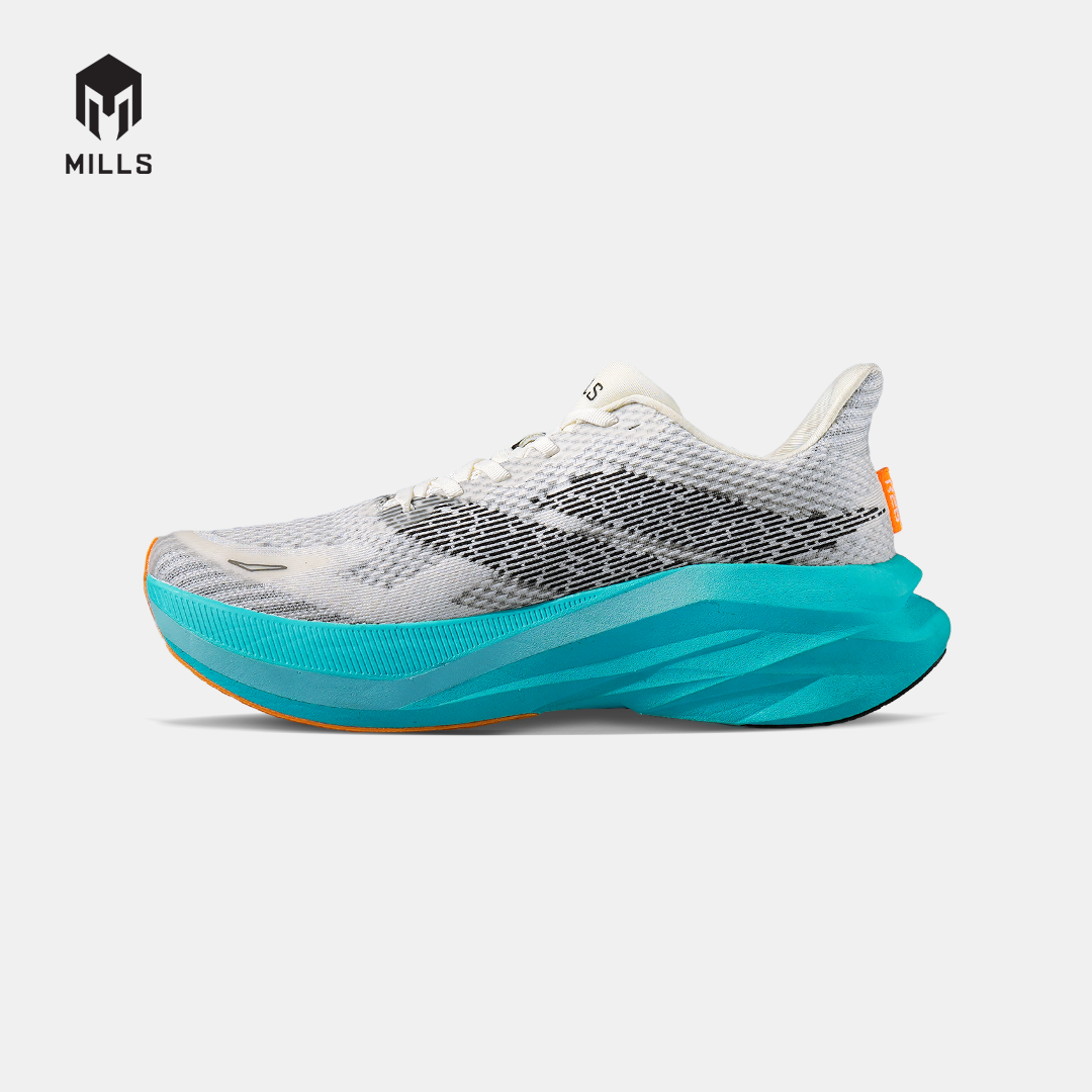 MILLS SEPATU LARI RUNNING SHOES ENERSTRIKE R26 WHITE/JAVA.CYAN/FRESH.ORANGE 9109101