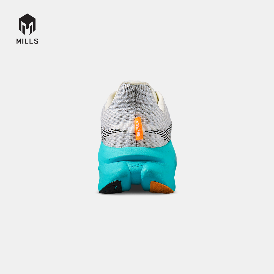 MILLS SEPATU LARI RUNNING SHOES ENERSTRIKE R26 WHITE/JAVA.CYAN/FRESH.ORANGE 9109101
