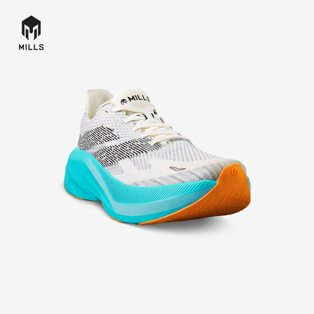 MILLS SEPATU LARI RUNNING SHOES ENERSTRIKE R26 WHITE/JAVA.CYAN/FRESH.ORANGE 9109101