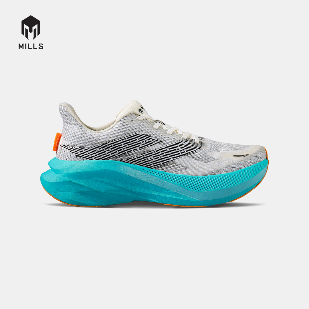 MILLS SEPATU LARI RUNNING SHOES ENERSTRIKE R26 WHITE/JAVA.CYAN/FRESH.ORANGE 9109101