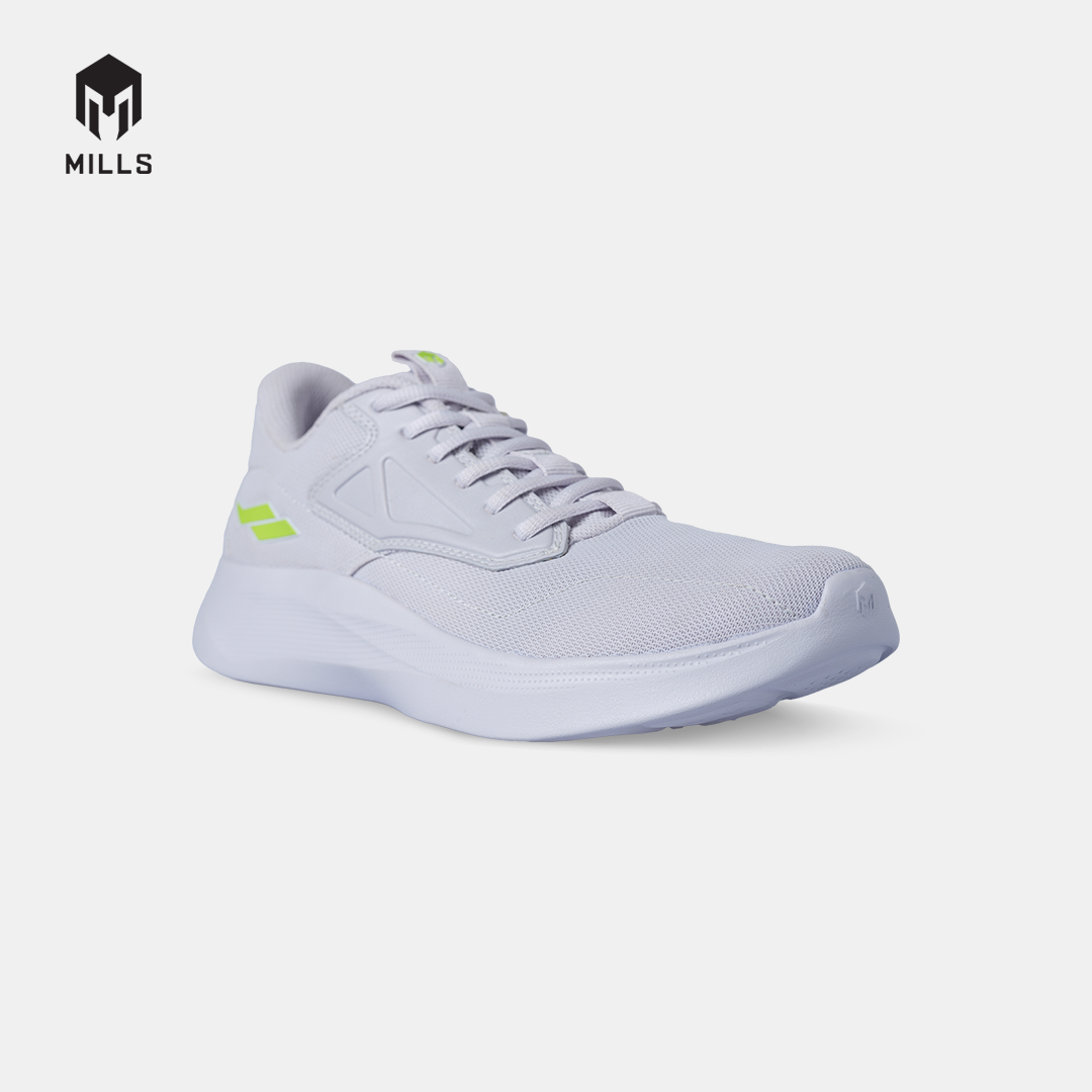 MILLS SEPATU LARI RUNNING SHOES EVANDER 2.0 COOL.GREY/LIME.GREEN 9703502