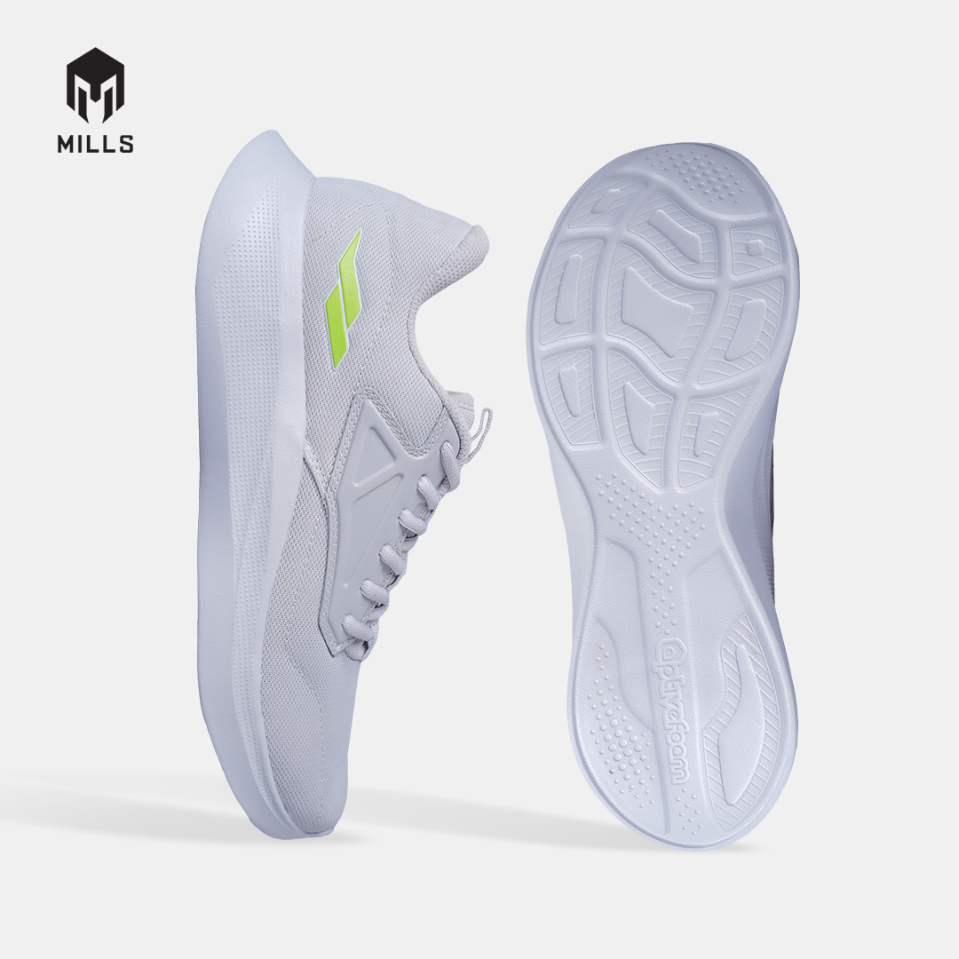 MILLS SEPATU LARI RUNNING SHOES EVANDER 2.0 COOL.GREY/LIME.GREEN 9703502