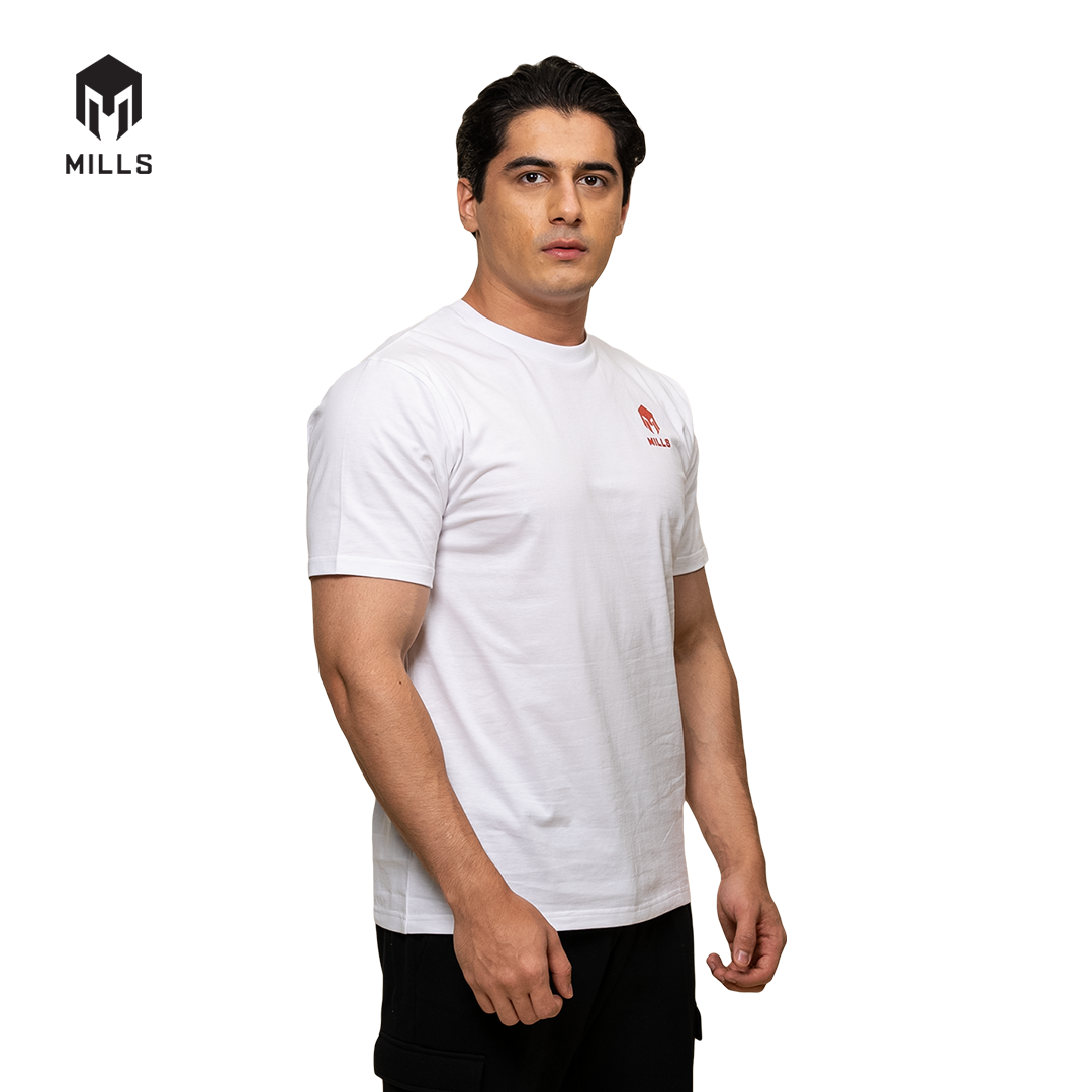 MILLS Kaos Oblong Katun Cotton T-Shirt Stone 21034