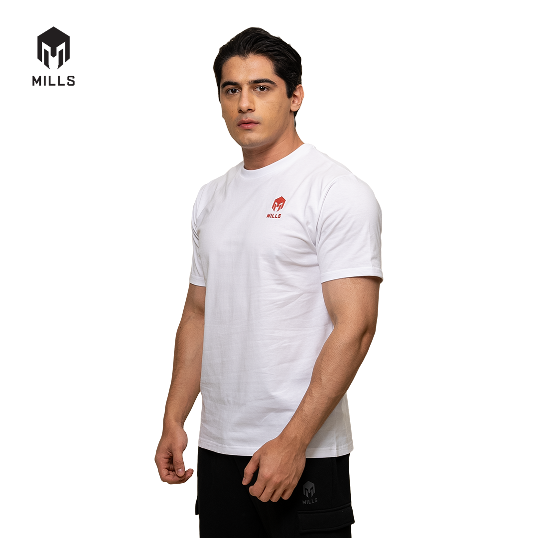 MILLS Kaos Oblong Katun Cotton T-Shirt Stone 21034