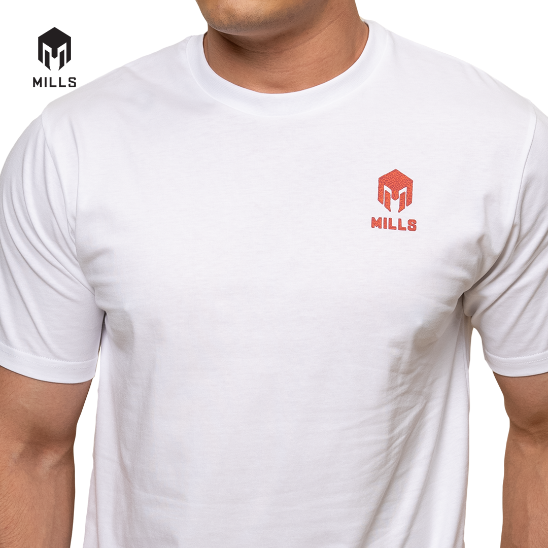 MILLS Kaos Oblong Katun Cotton T-Shirt Stone 21034