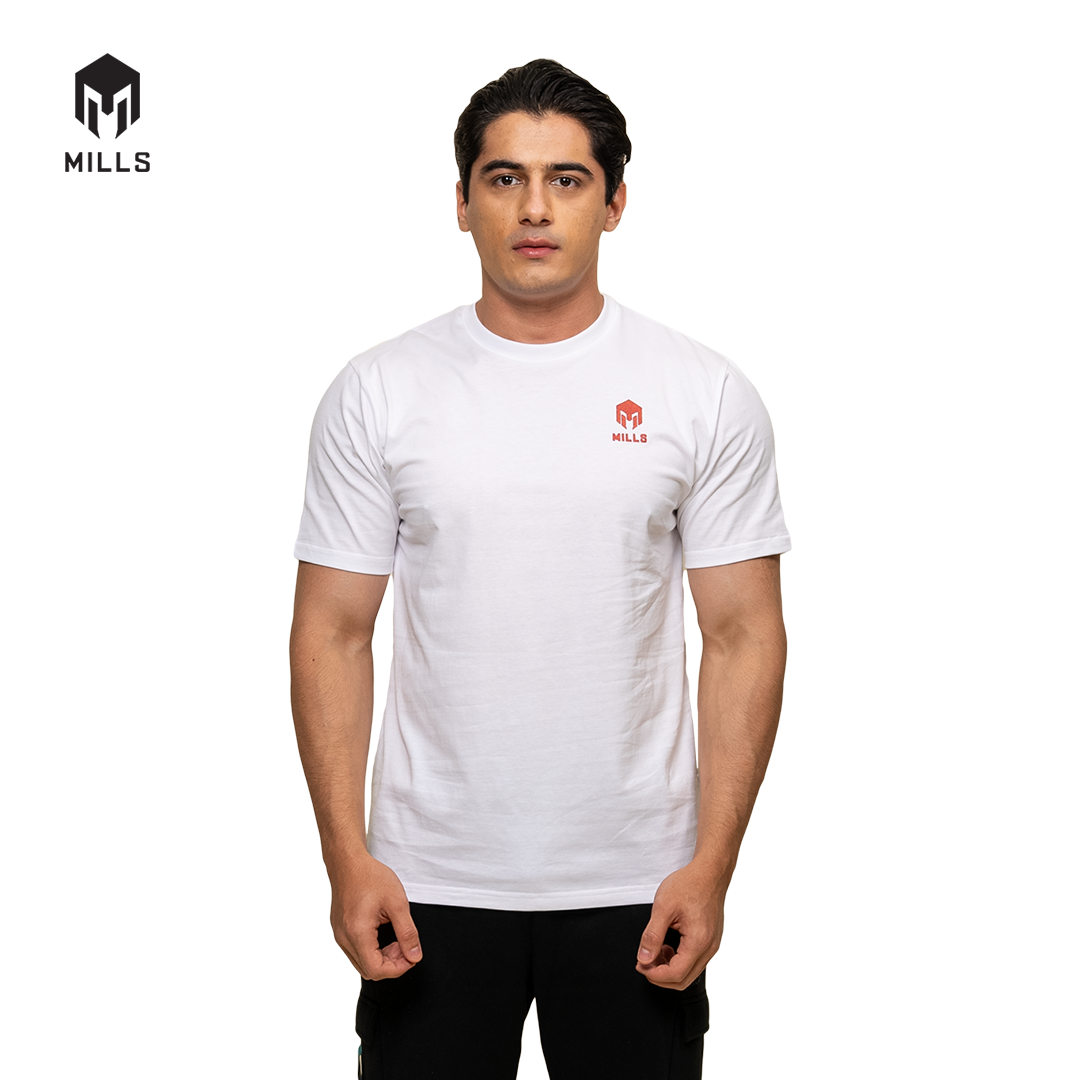 MILLS Kaos Oblong Katun Cotton T-Shirt Stone 21034