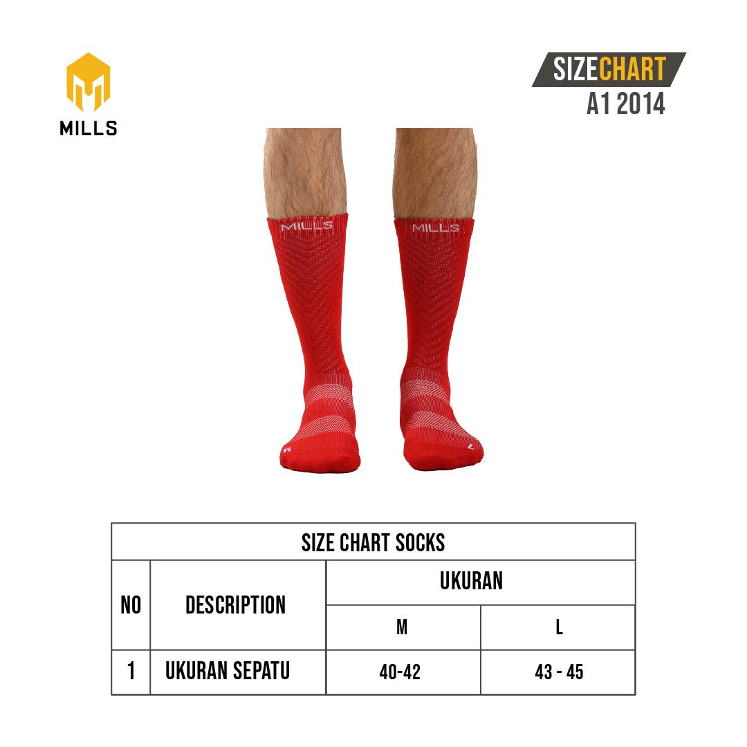 MILLS Kaos Kaki Olahraga Sport Quarter Anti Slip Socks 2.0 A1 2014