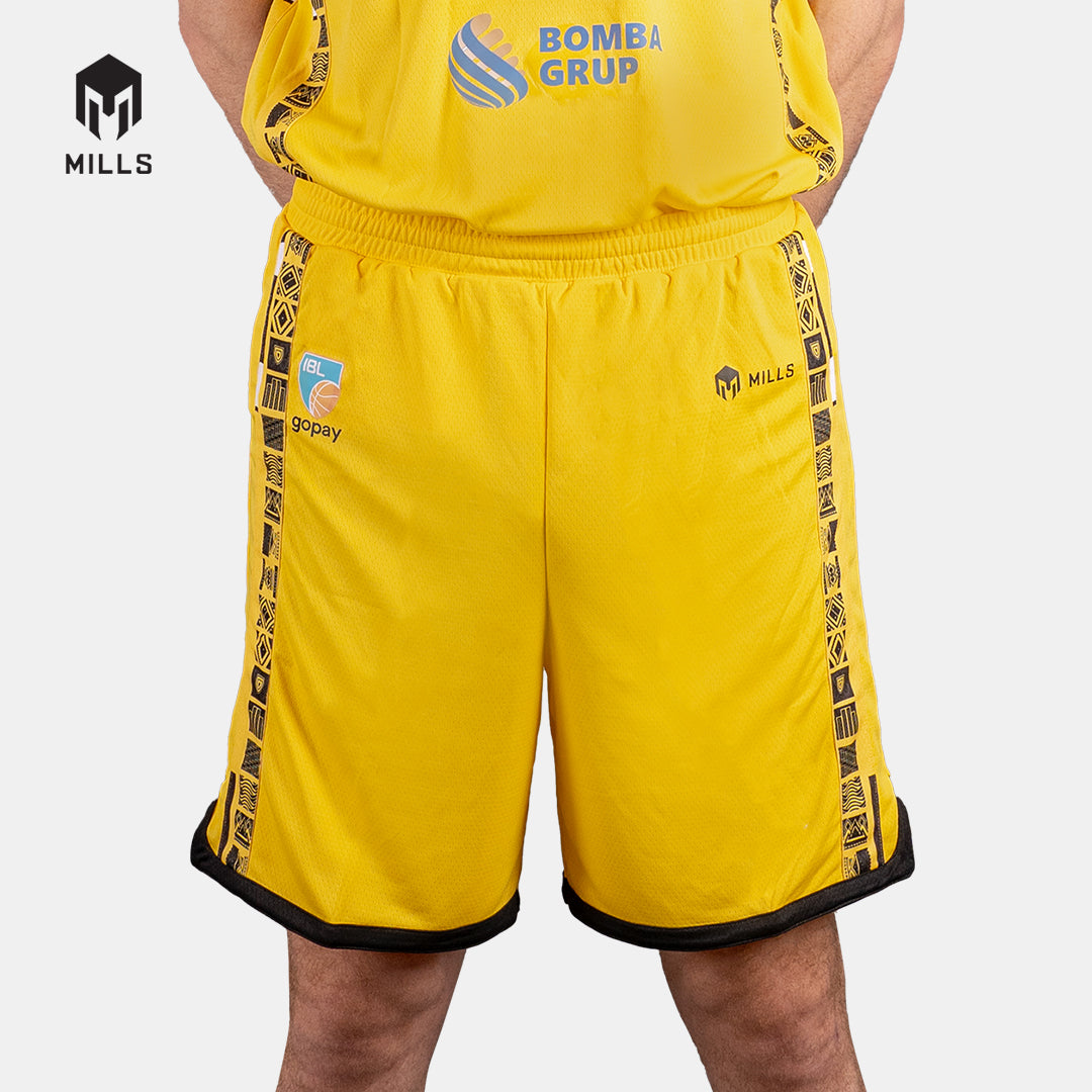 MILLS KBS HOME BASKETBALL SHORT PLAYER ISSUE YELLOW 27014KBS