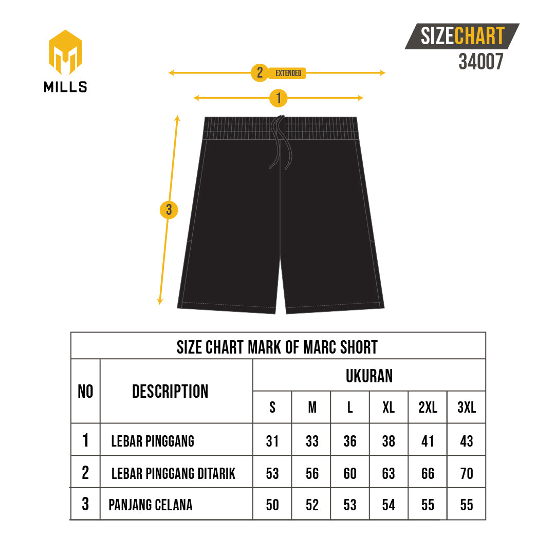 MILLS Celana Training Pendek Mark Of Marc Short 34007