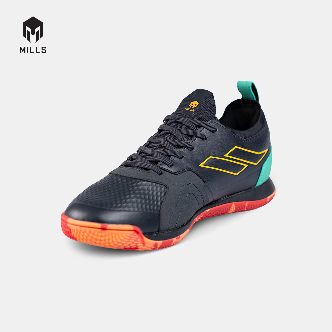 MILLS SEPATU FUTSAL VOLTASALA PRO NEMESIS BLACK/CORAL.SURG/GREEN 9500901
