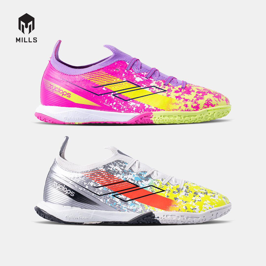 MILLS Sepatu Futsal Xyclops Speedfreak IN Magenta / Lime.Green / Purple 9401219