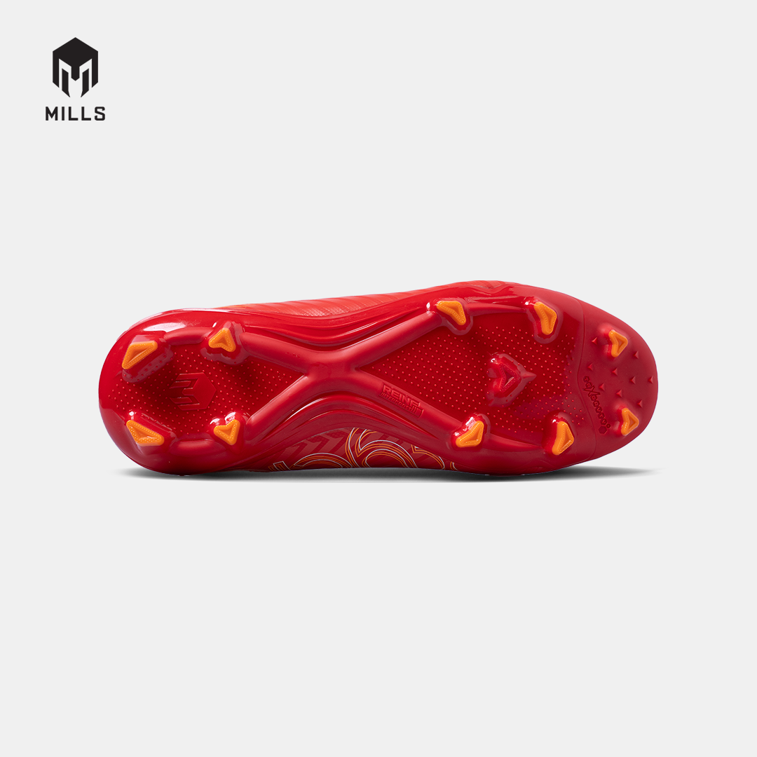 MILLS Sepatu Sepakbola Xyclops Helios Match FG Bright Red / White / Orange 9305701