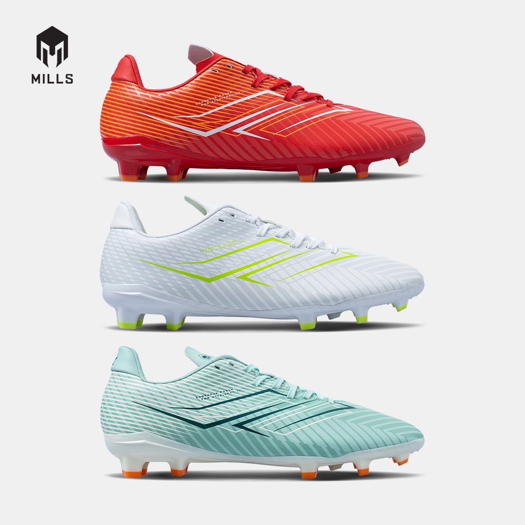 MILLS Sepatu Sepakbola Xyclops Helios Match FG Bright Red / White / Orange 9305701