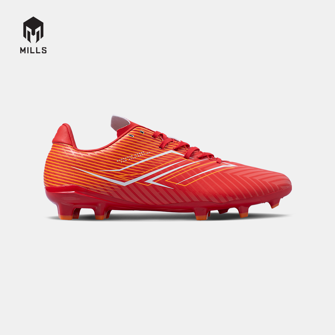 MILLS Sepatu Sepakbola Xyclops Helios Match FG Bright Red / White / Orange 9305701