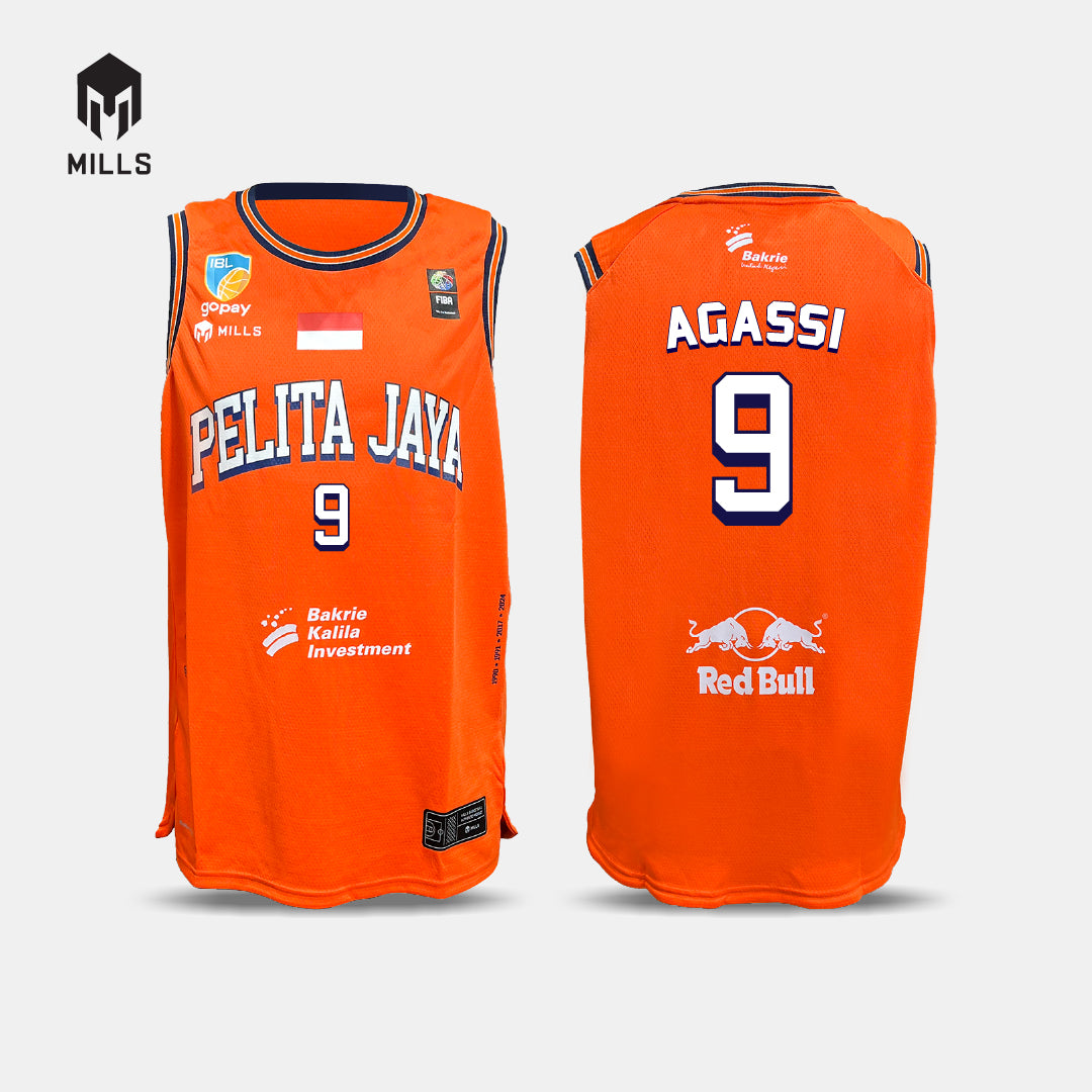 MILLS NAMESET JERSEY PELITA JAYA BASKETBALL ( HANYA NAMA DAN NOMOR SAJA )