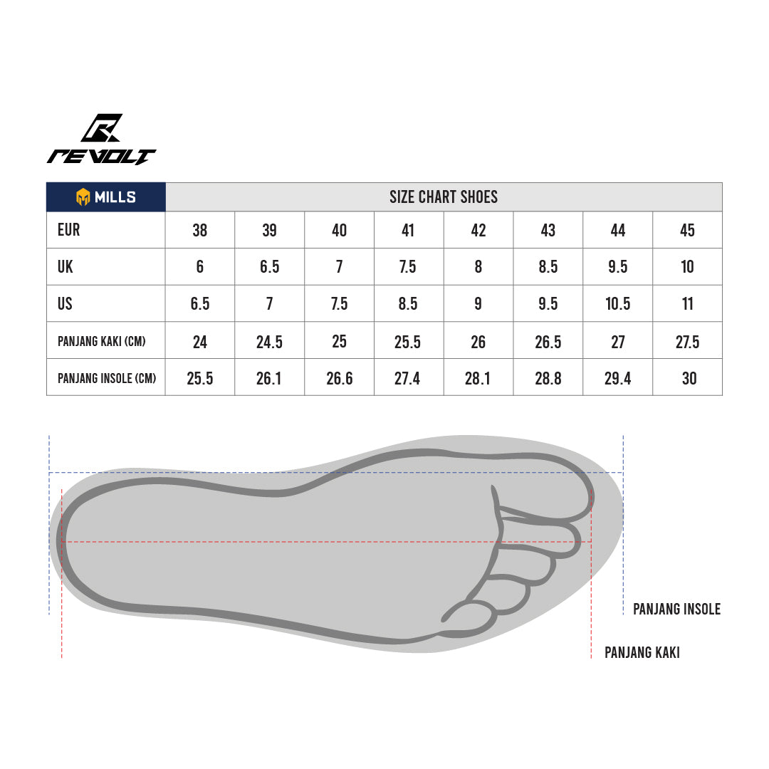 MILLS Sepatu Lifestyle Revolt Edge White / Light. Grey 9702104