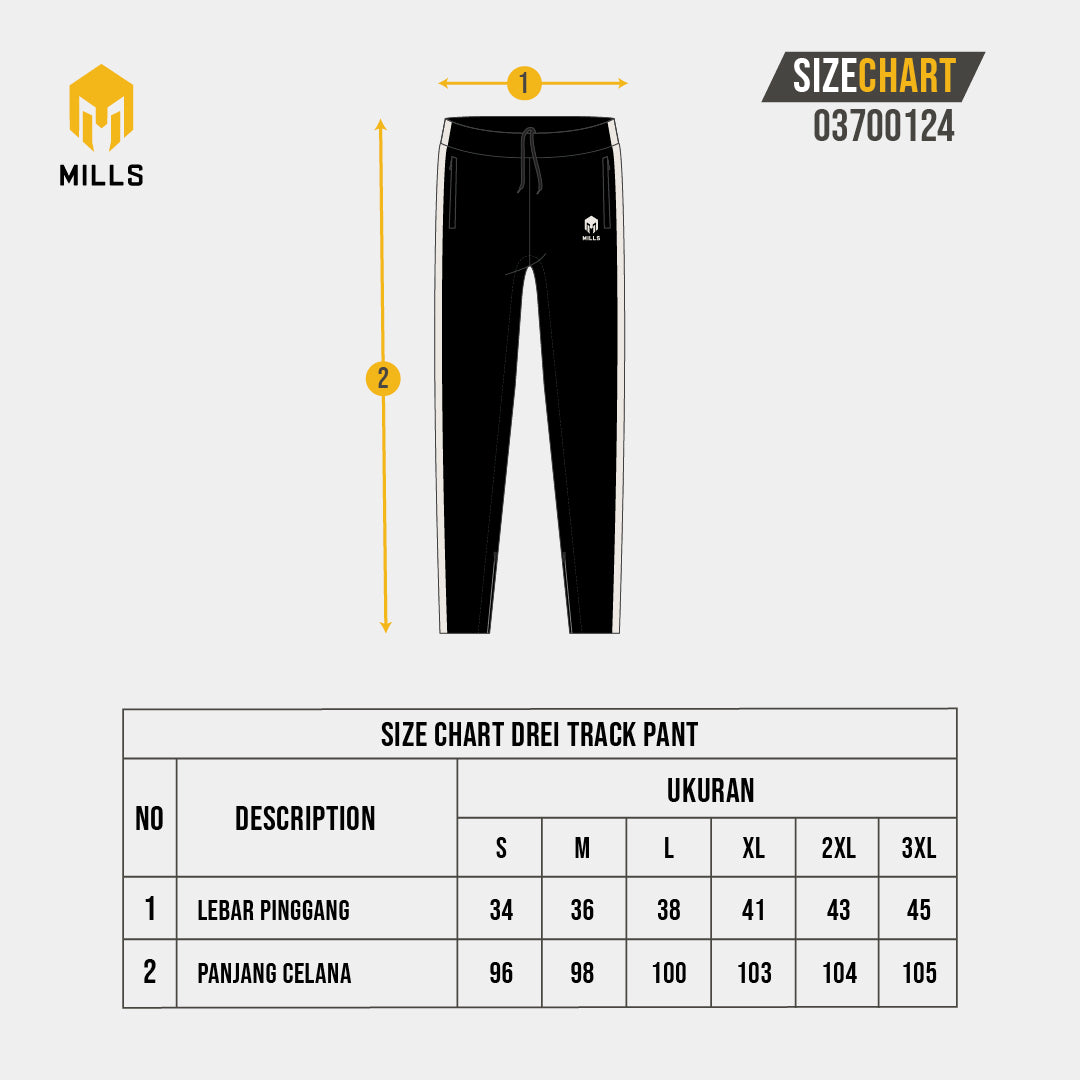 MILLS Celana Training Track Pant Drei 03700124