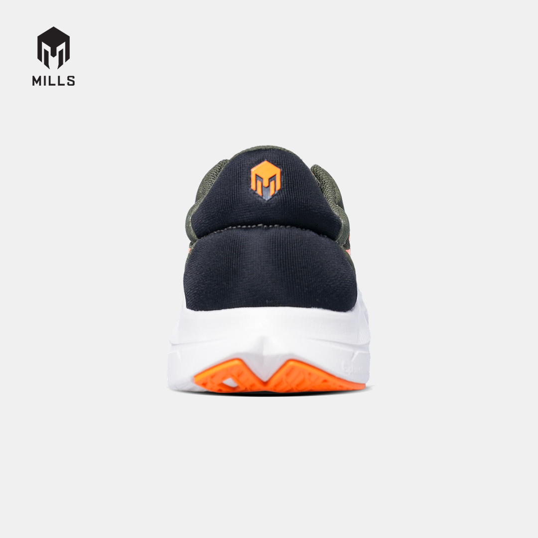 MILLS SEPATU LARI RUNNING SHOES TREXIMO VISION OLIVE/BLACK/ORANGE 9103408