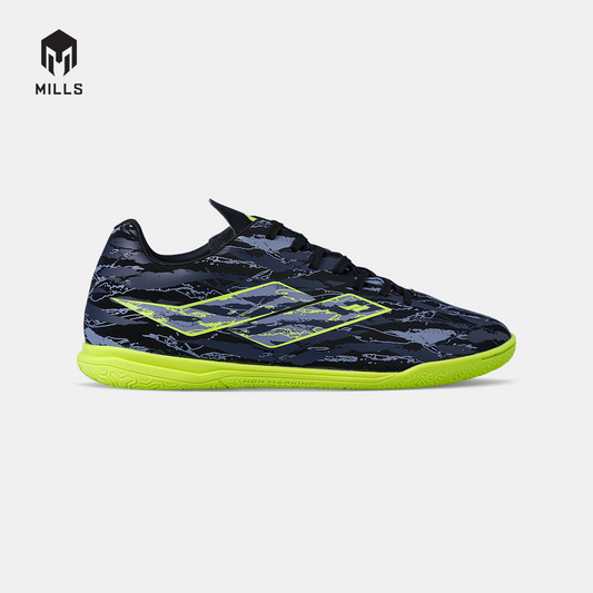 MILLS SEPATU FUTSAL SPYRO IN JR BLACK/STEEL.GREY/LASER.LIME 9807808