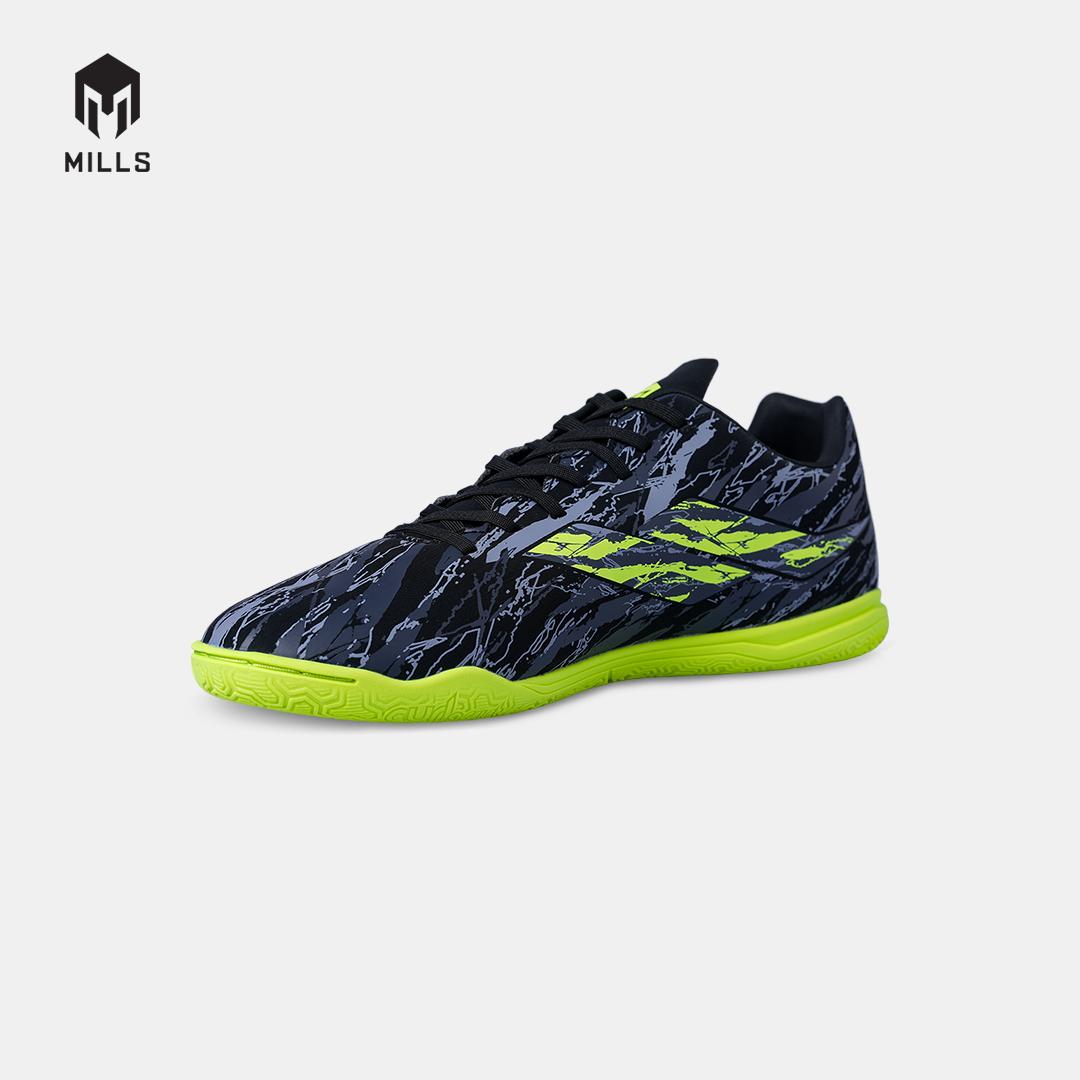 MILLS SEPATU FUTSAL SPYRO IN JR BLACK/STEEL.GREY/LASER.LIME 9807808